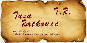 Tasa Ratković vizit kartica